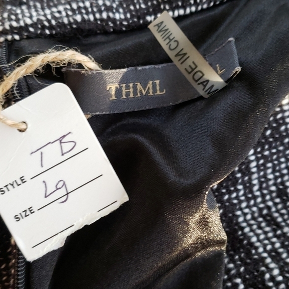 Thml Anthropologie Sleeveless Turtleneck Sleeveless Boucle Knit Lg Blk/Gry NWT - Picture 7 of 8